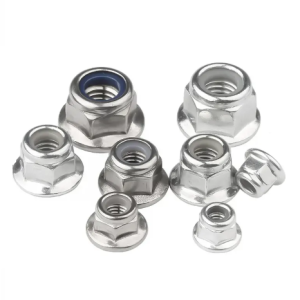 DIN6926 Stainless Steel Nylon Locking Hex Flange Nut