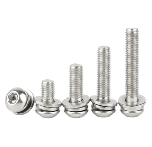 Stainless Steel head hex socket adjustable metal screws