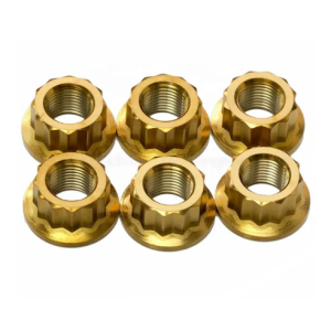 58-18 UNF TITANIUM 12 POINT FLANGE NUTS FOR RACING