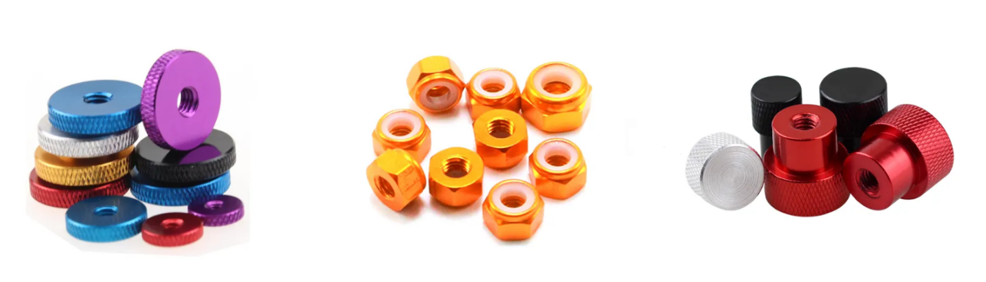 Customized All Sizes Colored Anodized Aluminum Round Knurled Thumb Nut