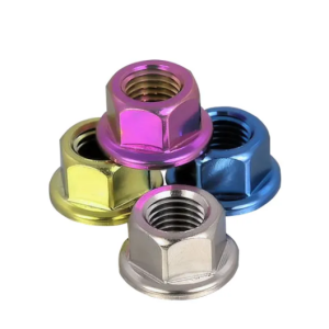 Motorcycles ANSIASME M8 Titanium Flange Nuts